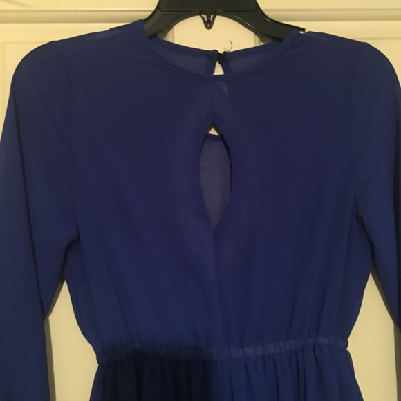 Bright Blue Sheer Dress or Bathing Suit Cover - Picture 6 of 6